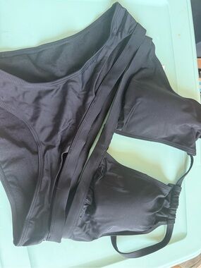Adore Me Black Two-Piece Ribbed Bikini Set